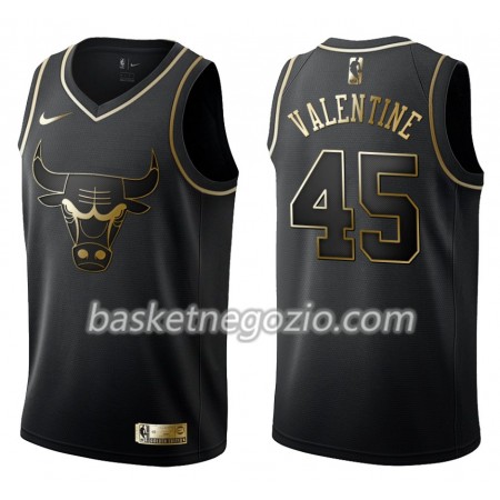 Canotte Uomo Chicago Bulls Denzel Valentine 45 Nike Nero Golden Edition Swingman
